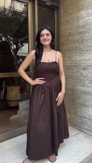 Savina Φόρεμα - Καφέ, ONE SIZE